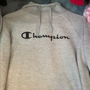 champions gray hoodie